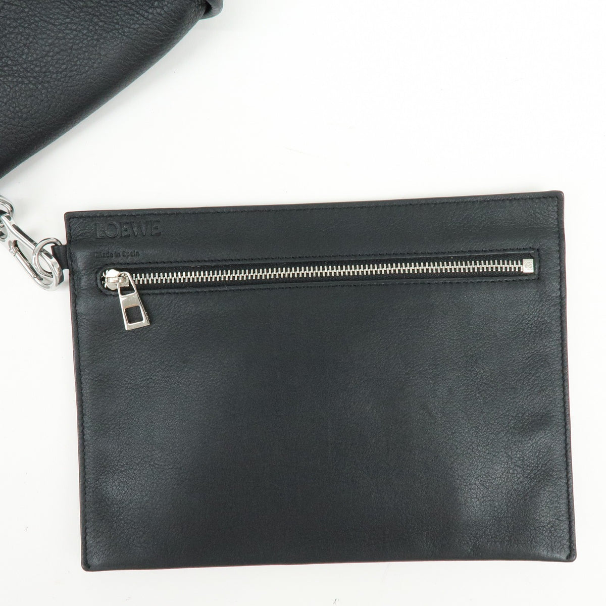 Loewe Hammock Leather, Black, Leather, Handbag
