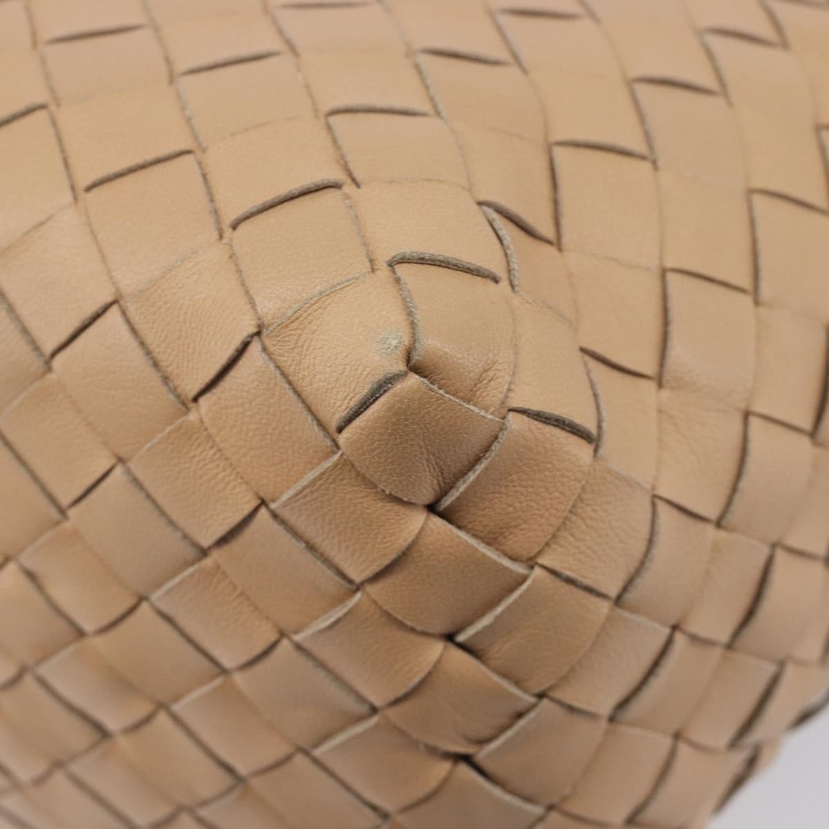 Bottega Veneta Garda Intrecciato Nappa, Beige, Leather, Handbag