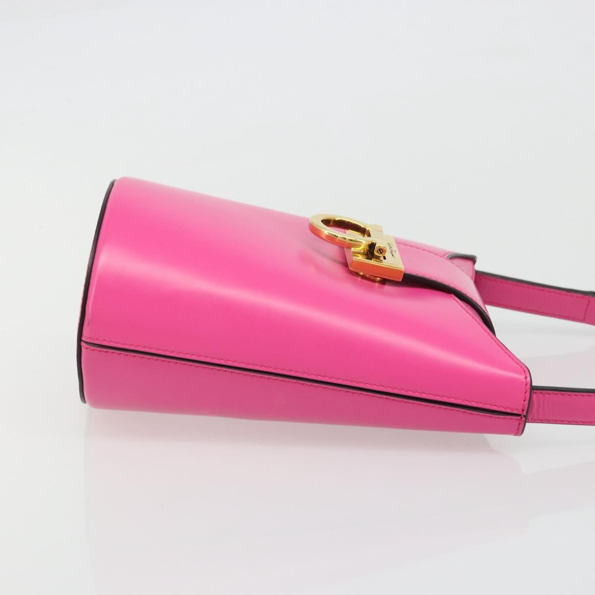 Salvatore Ferragamo Trifolio Leather, Pink, Leather, Shoulder Bag