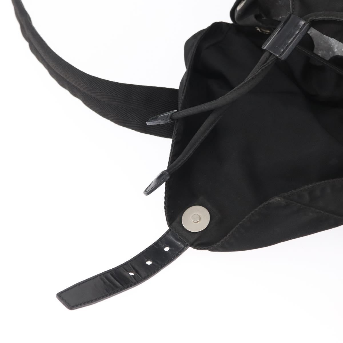 Prada Double Front Pocket Tessuto, Black, Nylon, Backpack