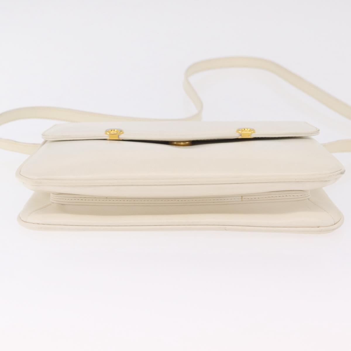 Gucci Shoulder Leather, White, Leather, Shoulder Bag