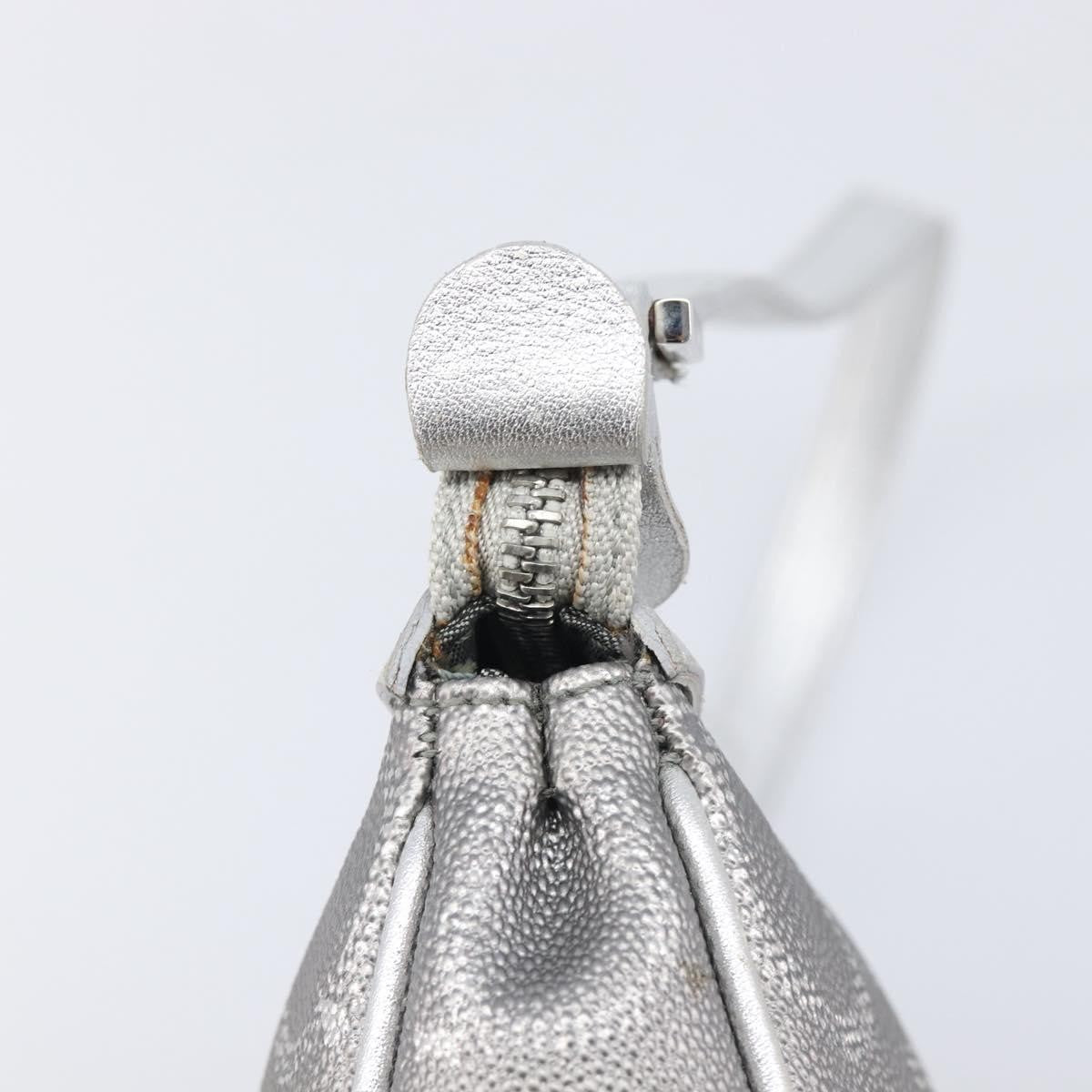 Salvatore Ferragamo Gancini Leather, Silver, Leather, Crossbody Bag