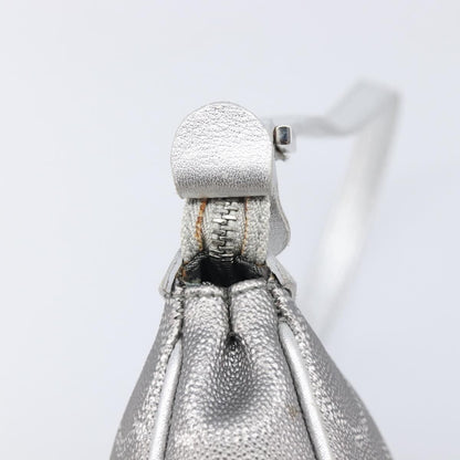 Salvatore Ferragamo Gancini Leather, Silver, Leather, Crossbody Bag