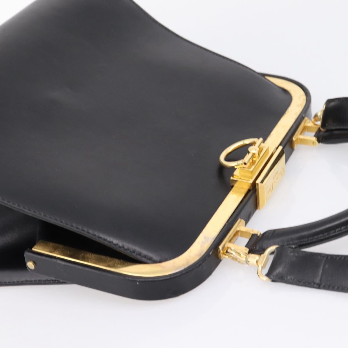Christian Dior Shoulder Leather, Black, Leather, Shoulder Bag