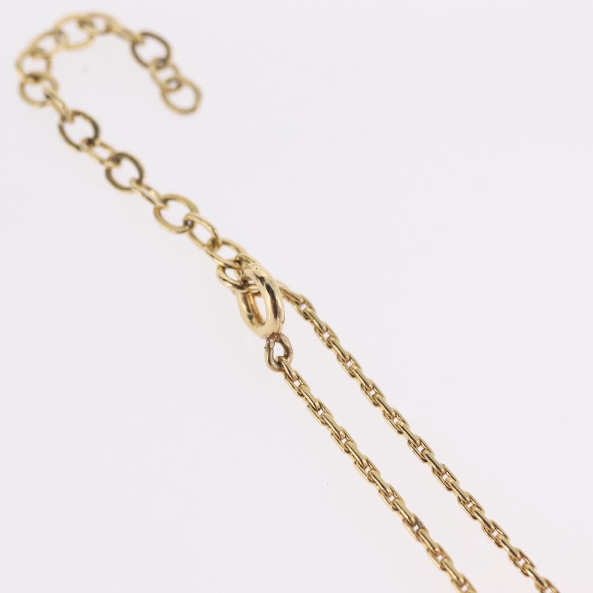 Christian Dior Logo Heart Pendant Metal, Gold, Metal, Necklace