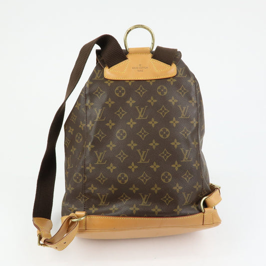 Louis Vuitton Vintage Montsouris Monogram Canvas, Brown, Canvas, Backpack