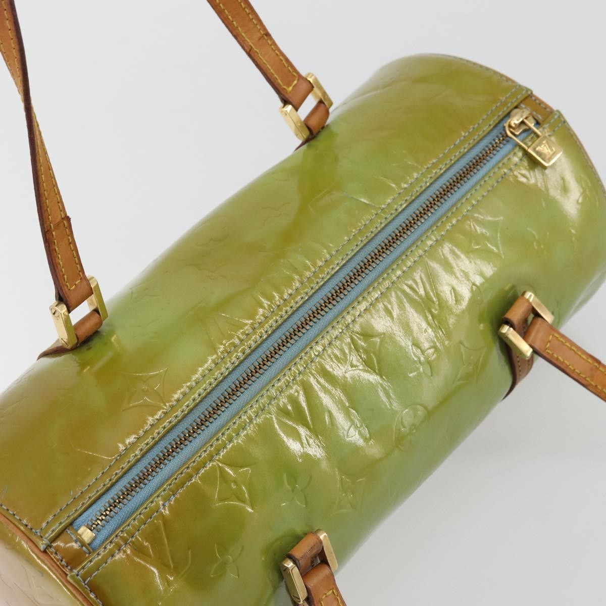 Louis Vuitton Bedford Monogram Vernis, Green, Patent Leather, Handbag