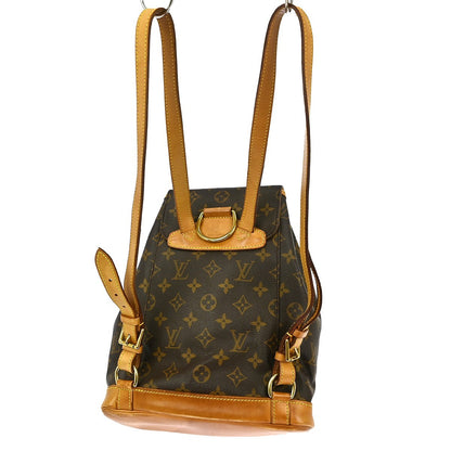 Louis Vuitton Montsouris Monogram, Brown, Canvas, Backpack
