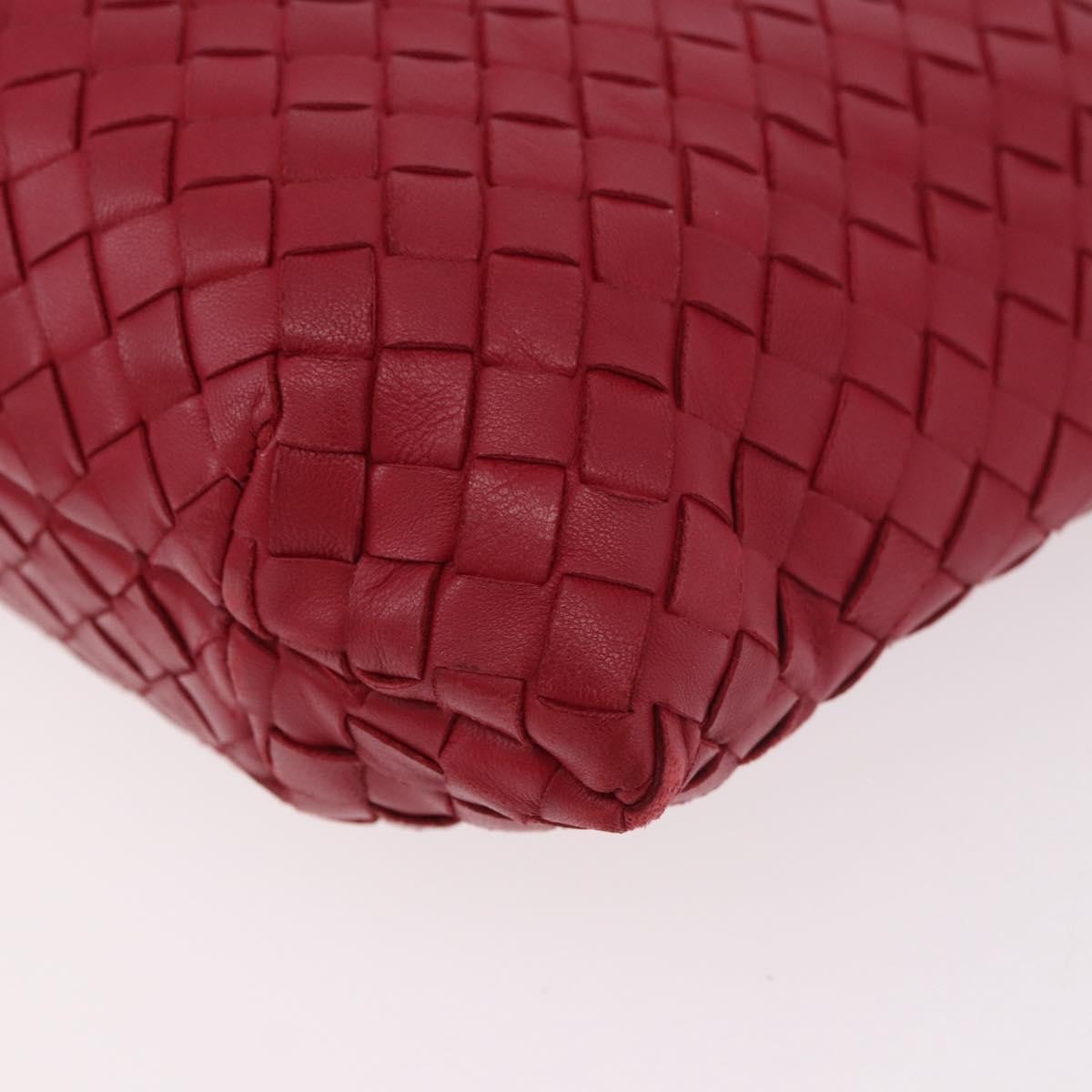 Bottega Veneta Capri Intrecciato Nappa, Red, Leather, Tote Bag