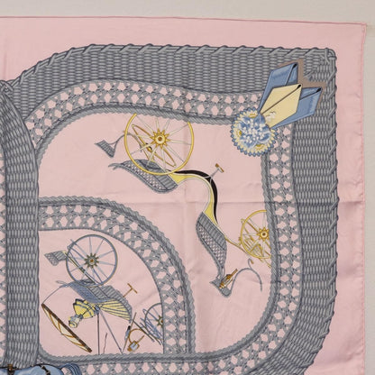 Hermes Carré 90 Silk multicolor, Pink, Silk, Scarf