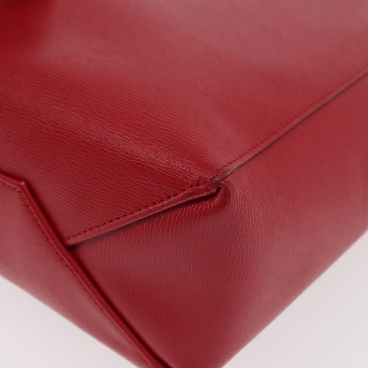 Celine Vertical Cabas Leather, Red, Leather, Tote Bag