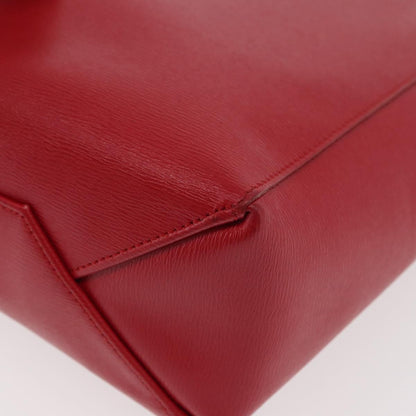 Celine Vertical Cabas Leather, Red, Leather, Tote Bag