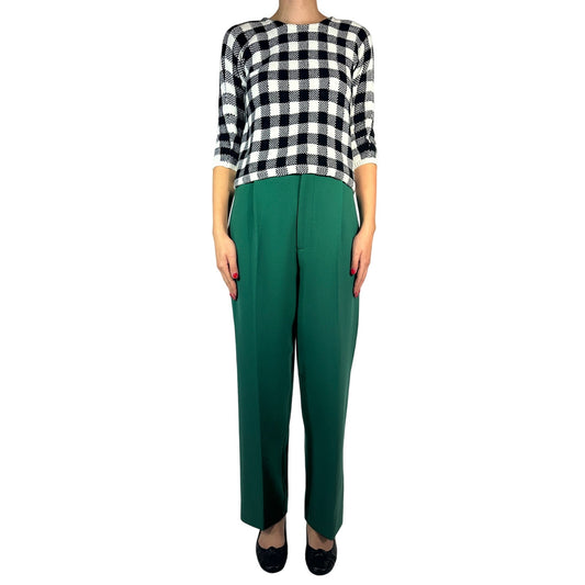 Maje Max Gingham Knit Sweater