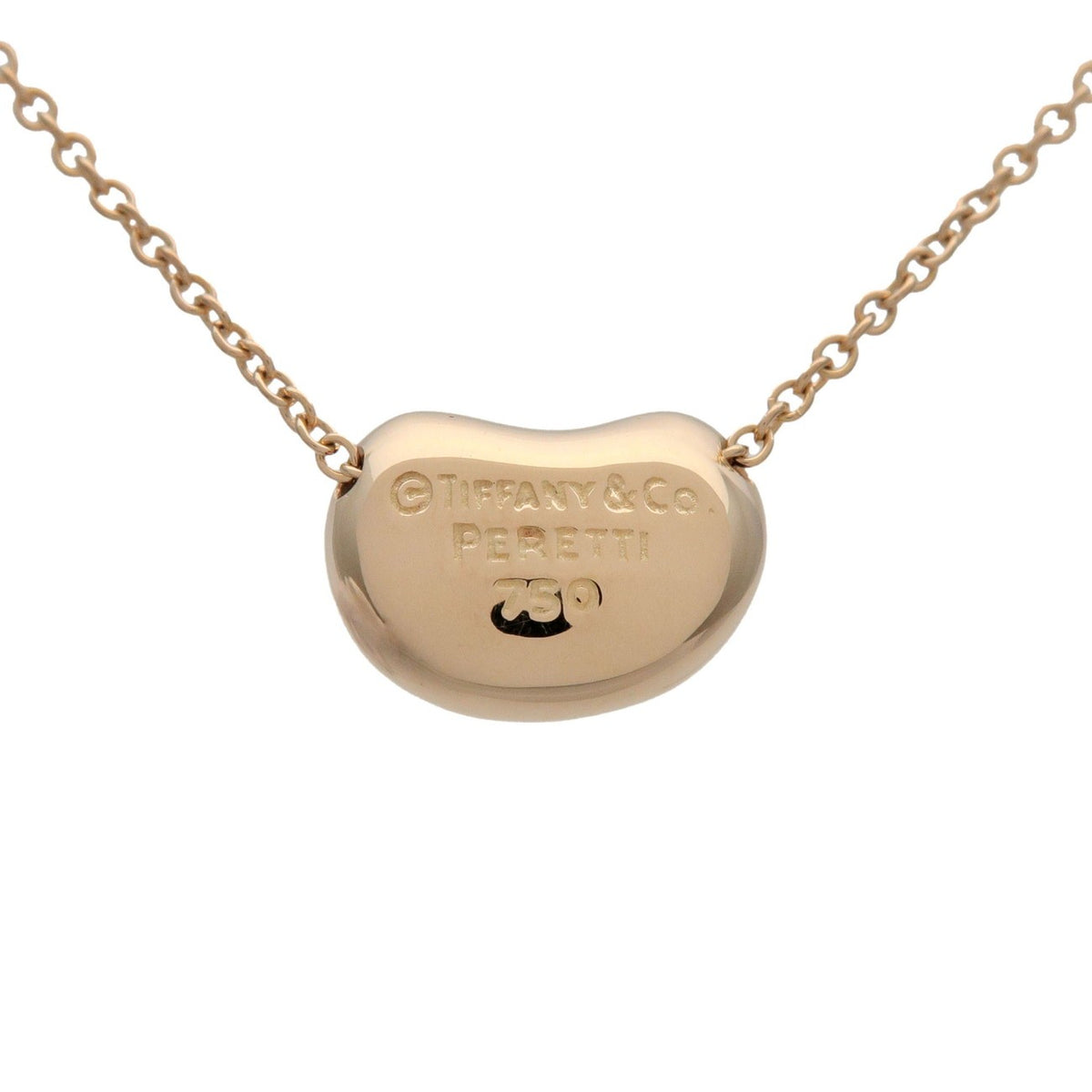 Tiffany & Co. Elsa Peretti Bean Pendant 18K Yellow Gold, Gold, Yellow Gold, Necklace
