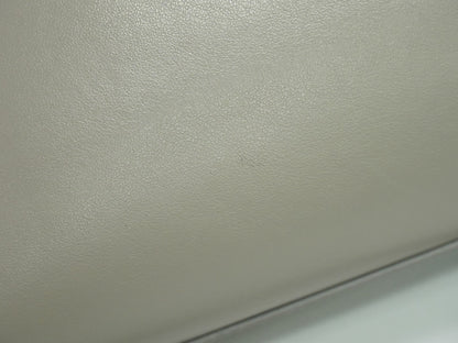 Saint Laurent Monogram Cabas Leather, Gray, Leather, Tote Bag