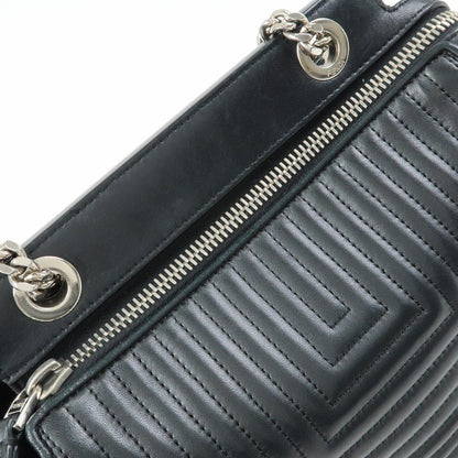 Fendi DotCom Click Quilted Leather, Black, Leather, Shoulder Bag