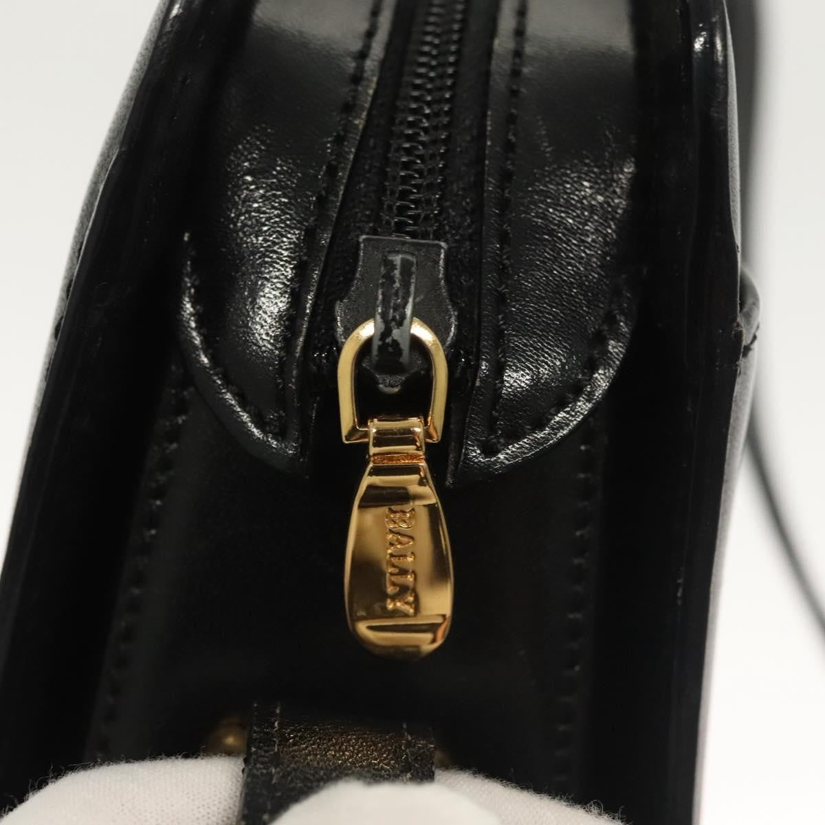 Bally Vintage Leather, Black, Leather, Shoulder Bag