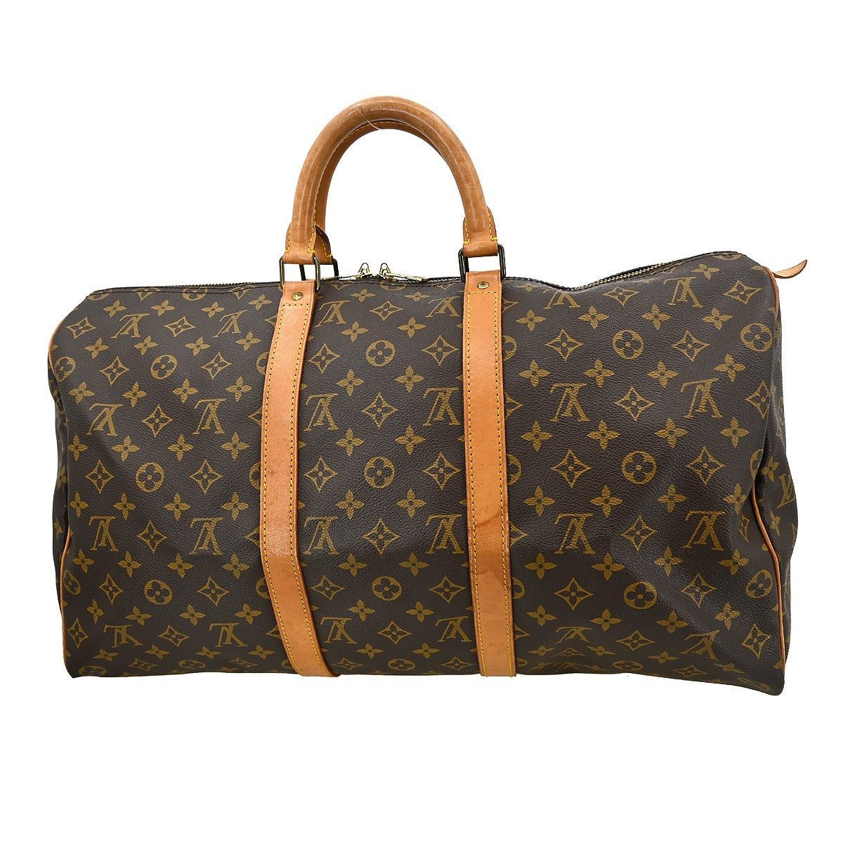 Louis Vuitton Keepall Monogram, Brown, Canvas, Travel Bag