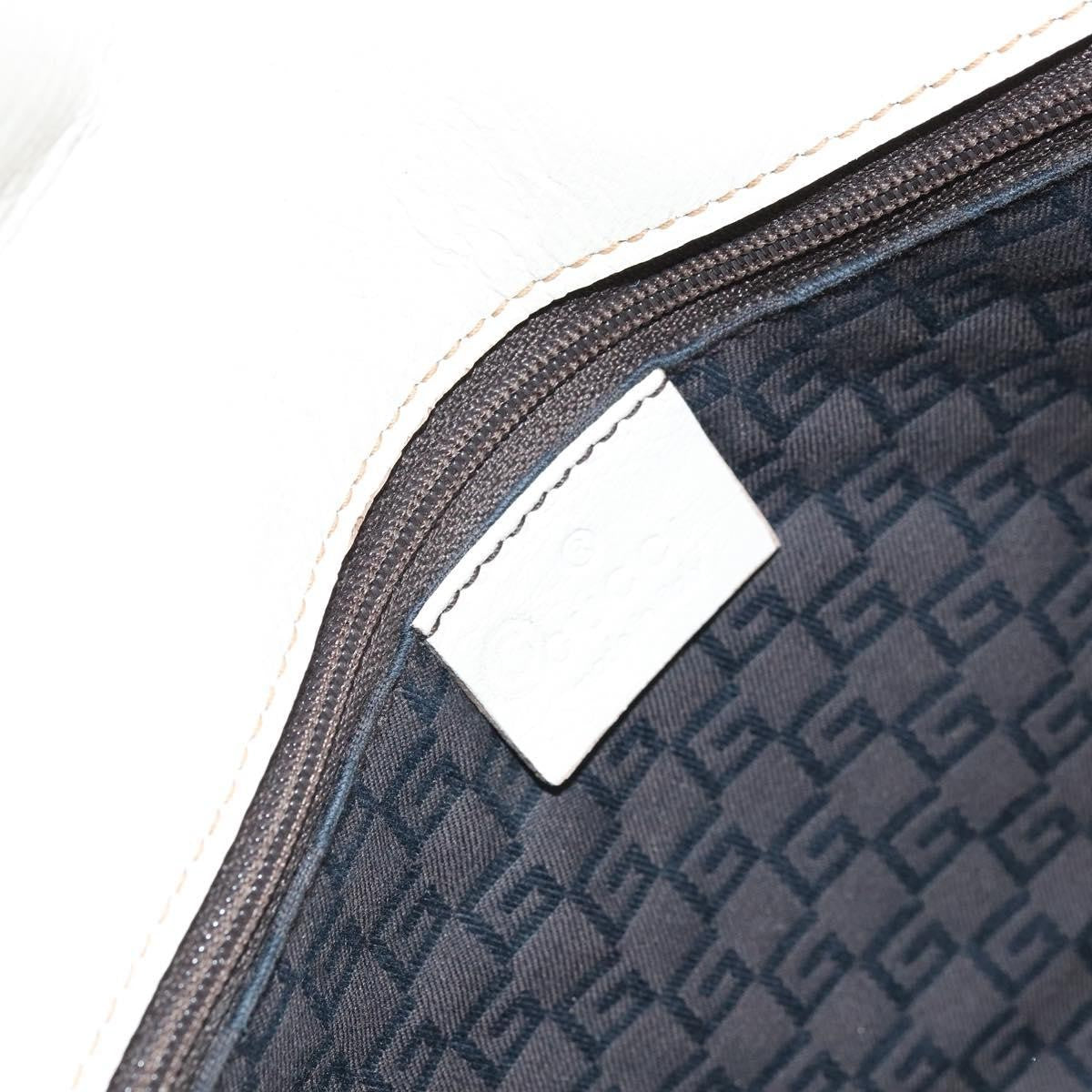 Gucci Vintage Leather, White, Leather, Handbag