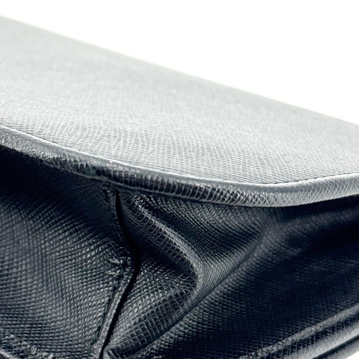 Prada Convertible Flap Clutch Saffiano Leather, Black, Leather, Clutch