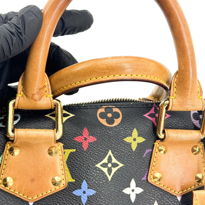 Louis Vuitton Speedy Monogram Multicolor, Black, Canvas, Handbag