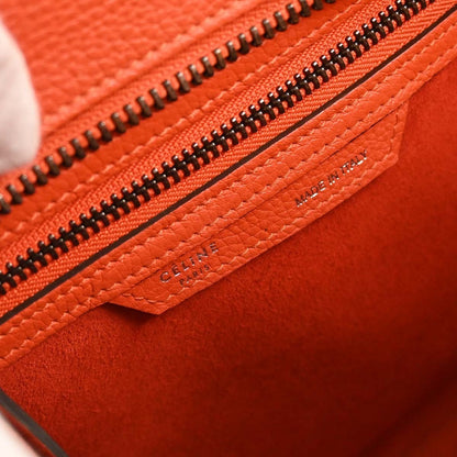 Celine Luggage Grainy Leather, Red, Leather, Handbag