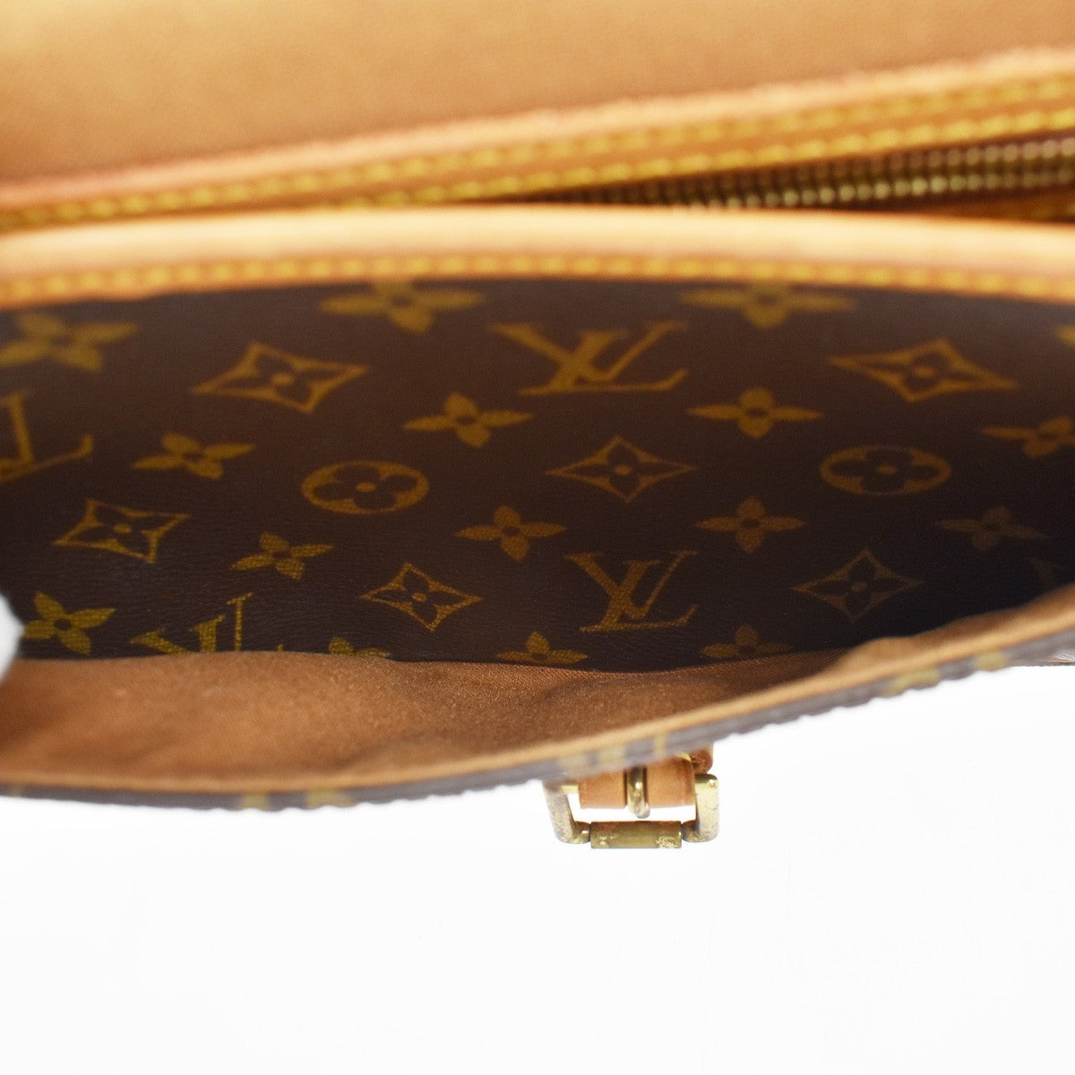 Louis Vuitton Sologne Monogram Canvas, Brown, Canvas, Handbag