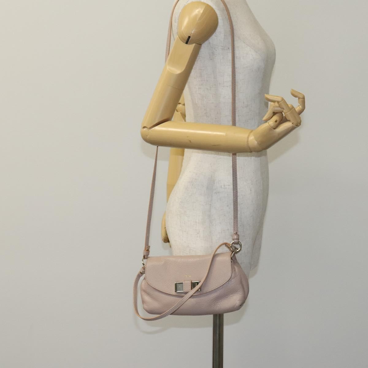 Chloe Lily Leather, Purple, Leather, Shoulder Bag
