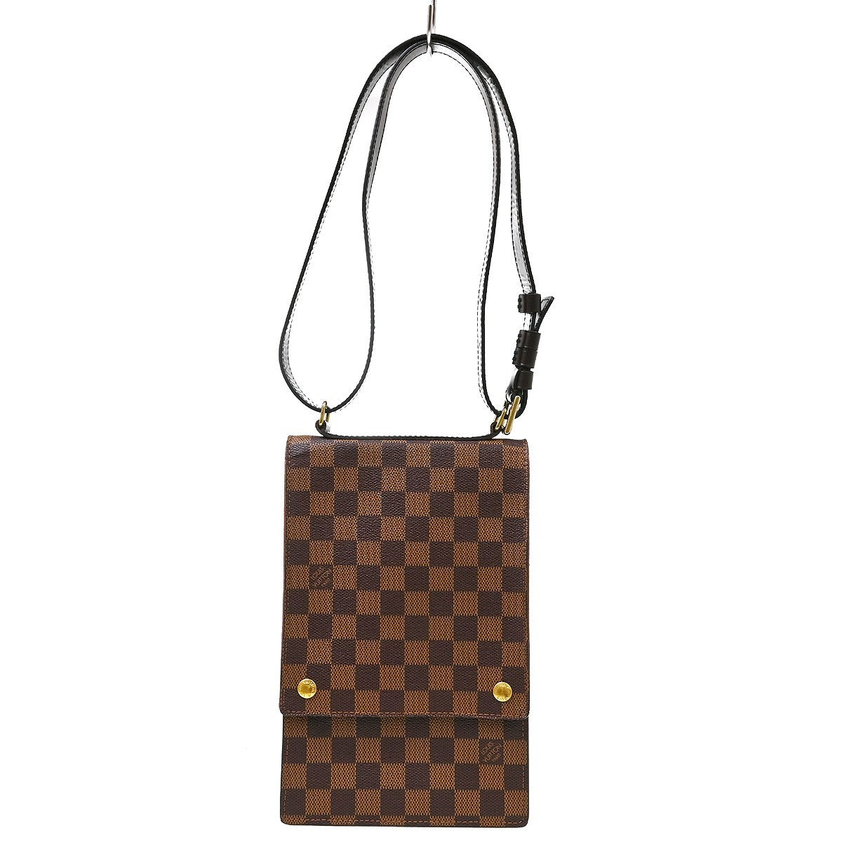 Louis Vuitton Portobello Messenger Damier Ebene, Brown, Canvas, Shoulder Bag