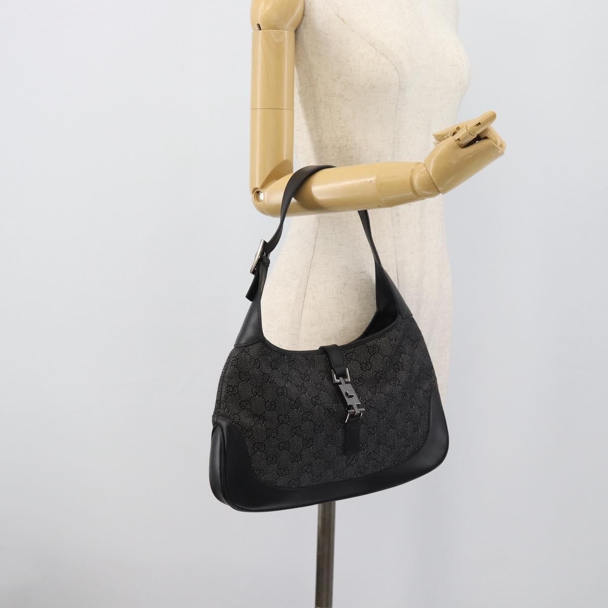 Gucci Jackie GG Canvas and Leather, Black, Canvas, Tote Bag