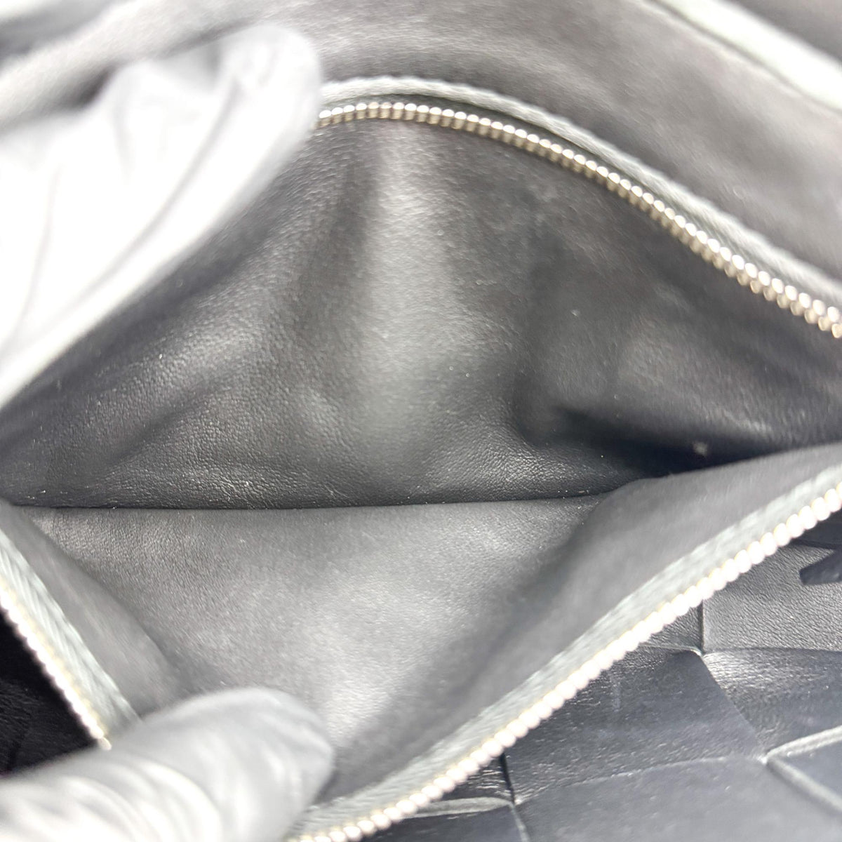 Bottega Veneta Cassette Maxi Intrecciato Leather, Black, Leather, Crossbody Bag