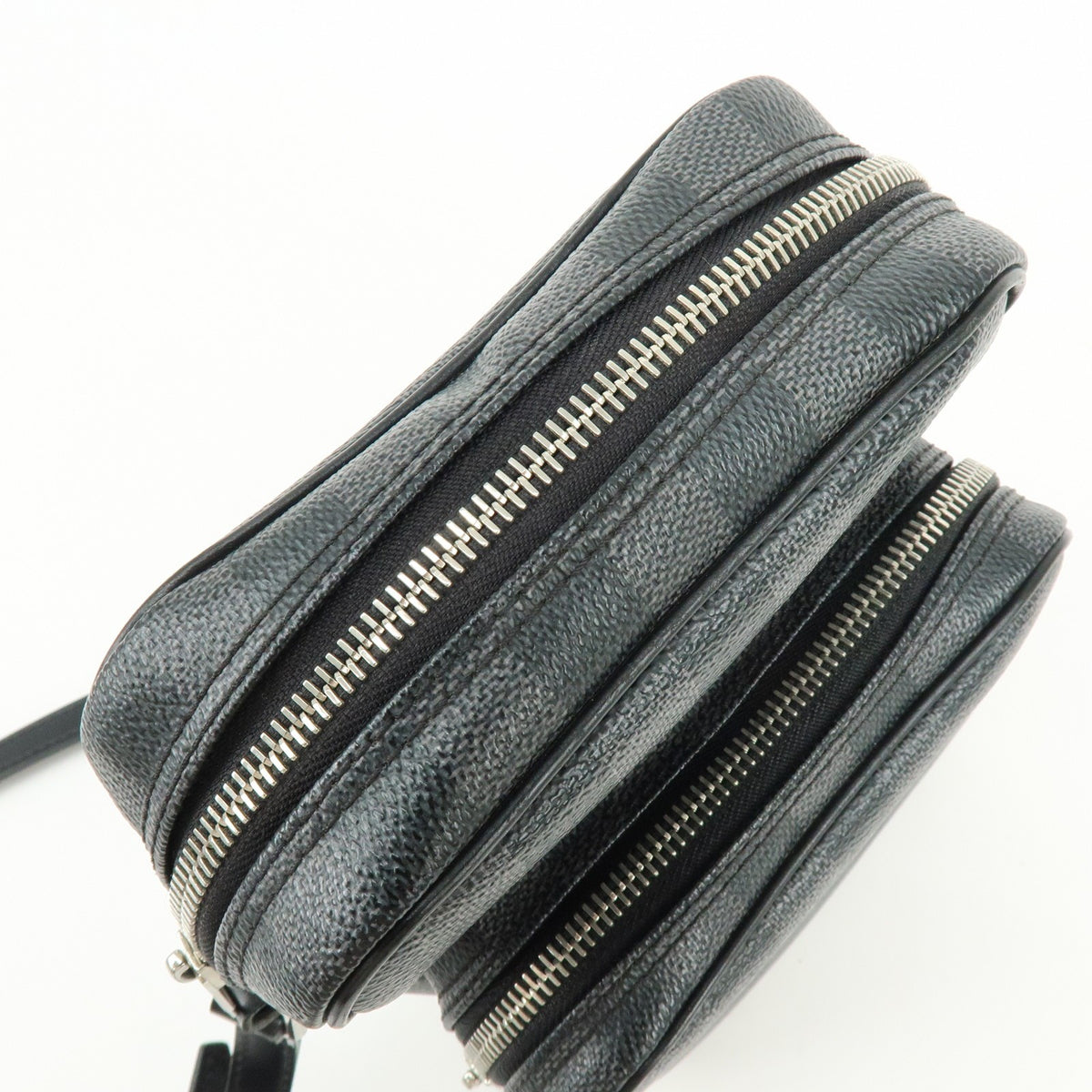 Louis Vuitton Rem Damier Graphite, Black, Canvas, Handbag
