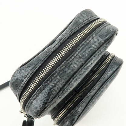 Louis Vuitton Rem Damier Graphite, Black, Canvas, Handbag