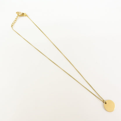 Christian Dior Vintage Logo Pendant Metal, Gold, Gold Plated, Necklace