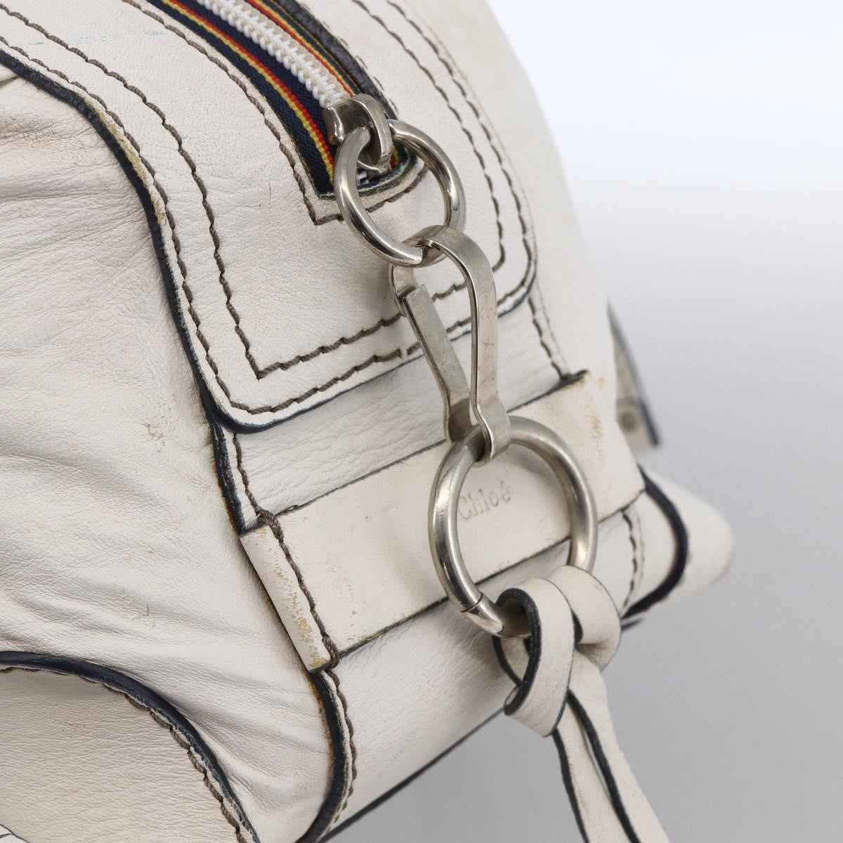 Chloe Handbag Leather, White, Leather, Handbag