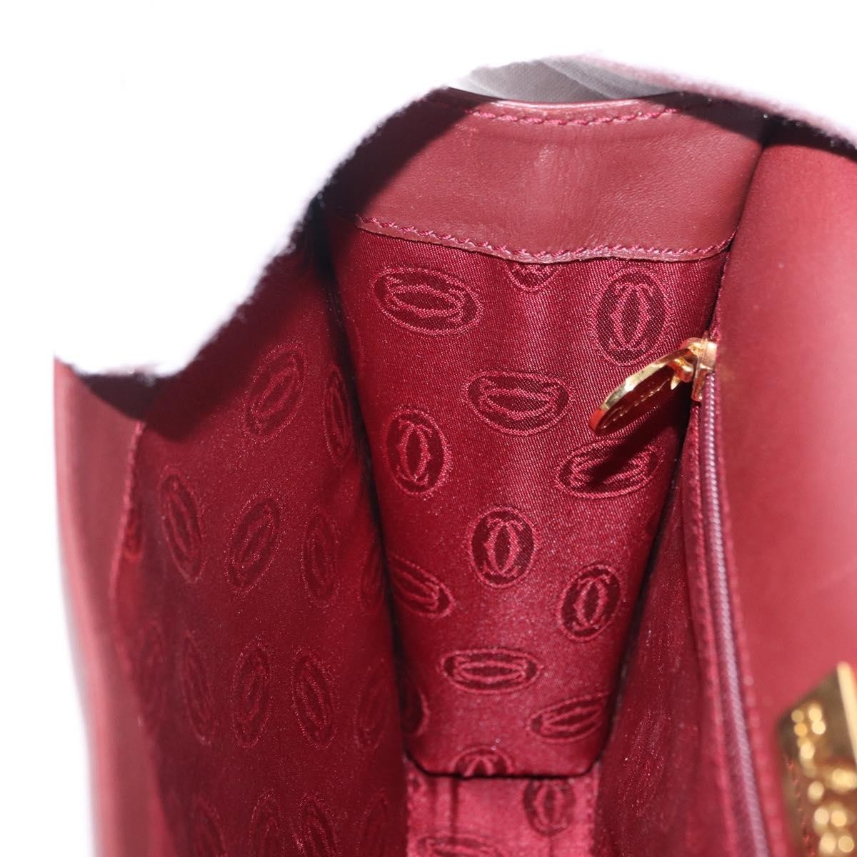 Cartier Must de Cartier Clutch Leather, Burgundy, Leather, Clutch