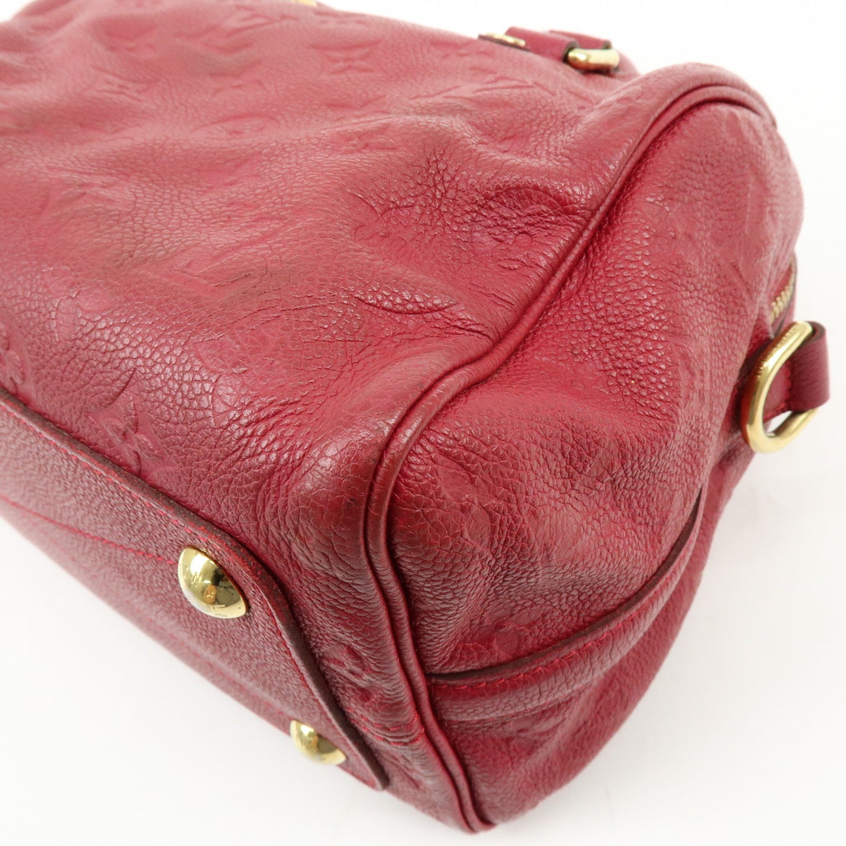 Louis Vuitton Speedy Bandouliere Monogram Empreinte Leather, Red, Leather, Handbag