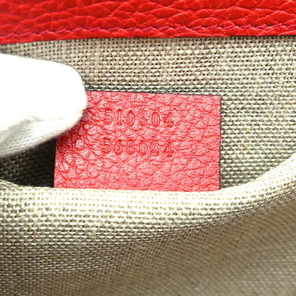 Gucci Interlocking Leather, Red, Leather, Shoulder Bag