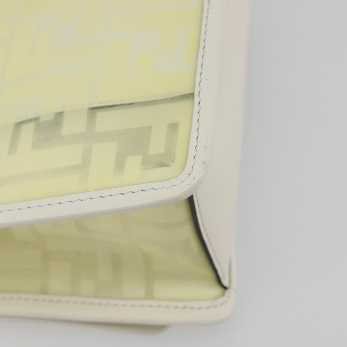 Fendi Kan I F Zucca PU, Clear, Canvas, Shoulder Bag