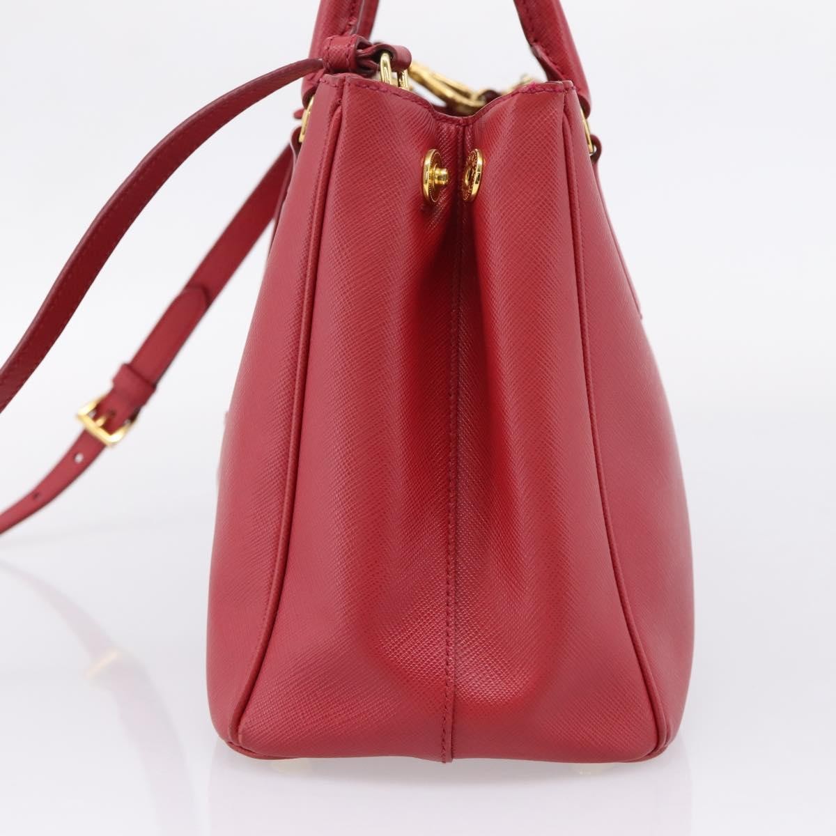 Prada Galleria  Strap Leather, Red, Leather, Handbag