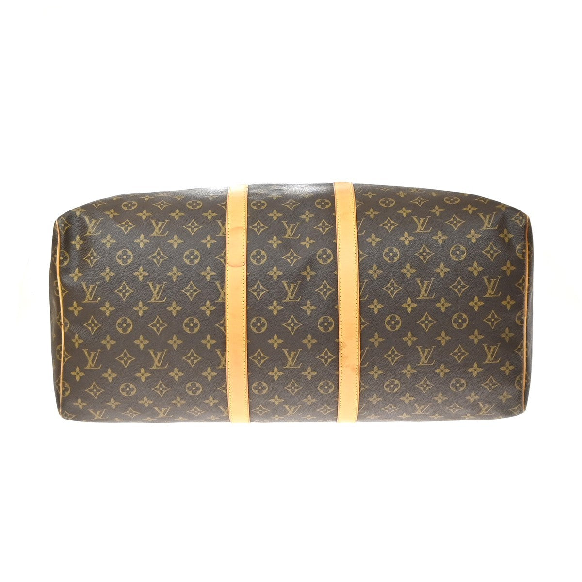 Louis Vuitton Keepall Monogram Canvas, Brown, Leather, Travel Bag