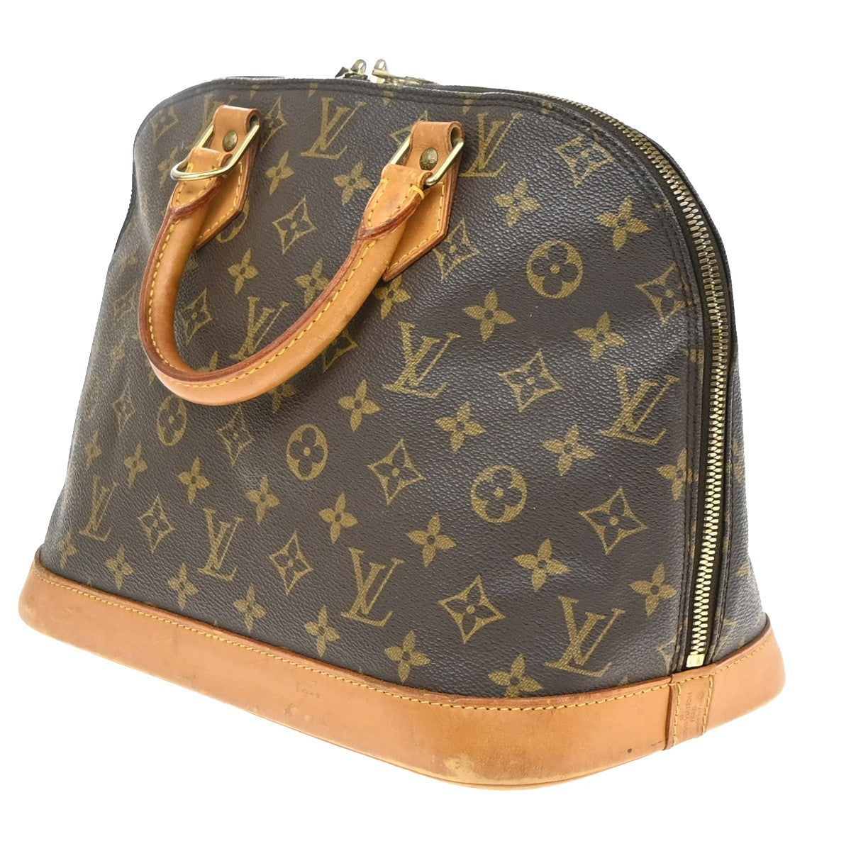 Louis Vuitton Alma Monogram Canvas, Brown, Canvas, Handbag