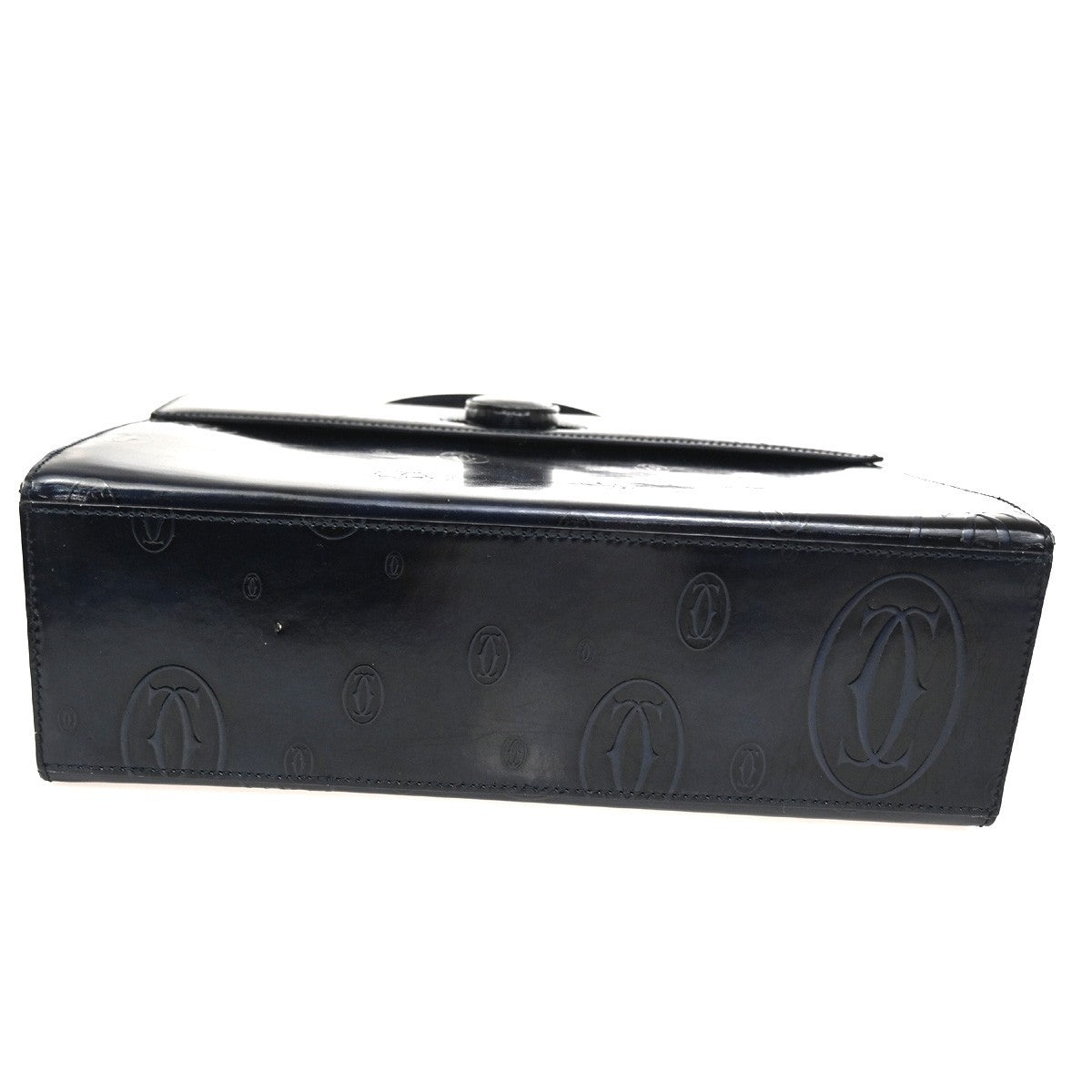 Cartier Happy Birthday Patent Leather, Navy, Patent Leather, Handbag