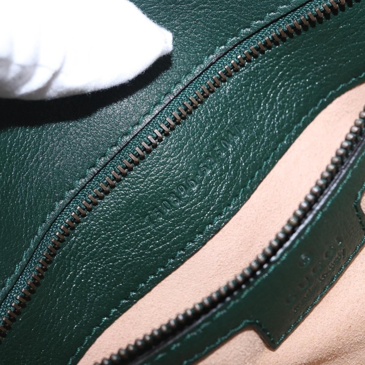 Gucci Diana Bamboo Handle Round Tote Leather, Green, Leather, Tote Bag