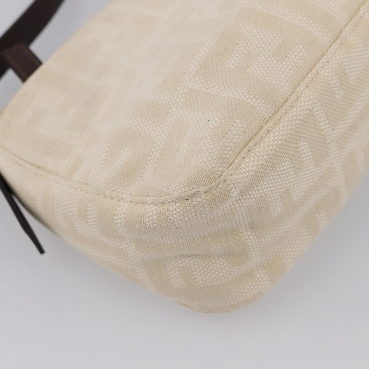 Fendi Baguette Pochette Zucca Canvas, Neutral, Canvas, Clutch