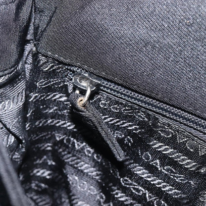 Prada Plastic Chain Flap Bag Canvas, Black, Cotton, Shoulder Bag