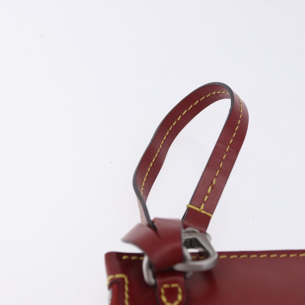 Louis Vuitton Neverfull Leather, Red, Leather, Clutch