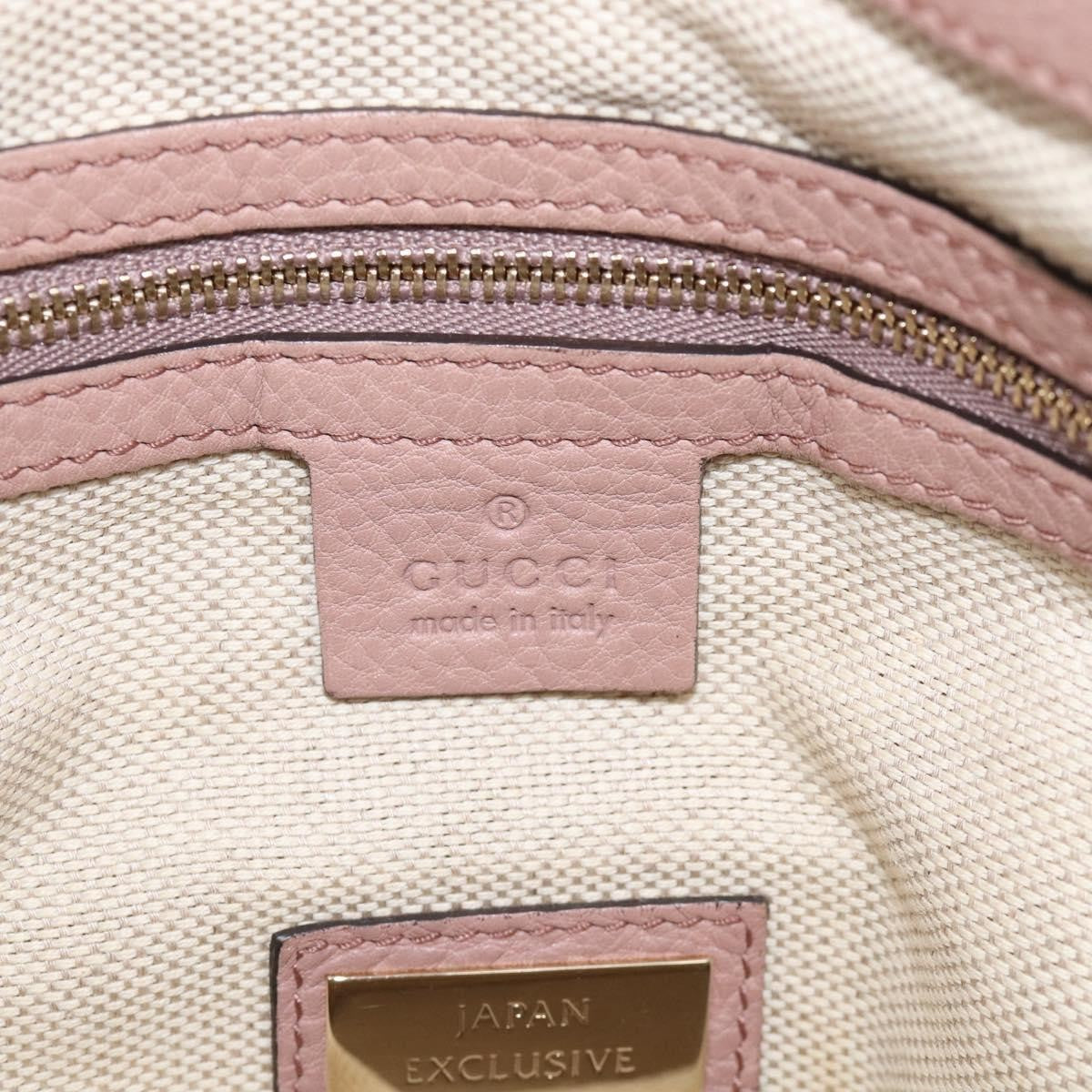 Gucci Soho Convertible Soft Top Handle Leather, Pink, Leather, Handbag