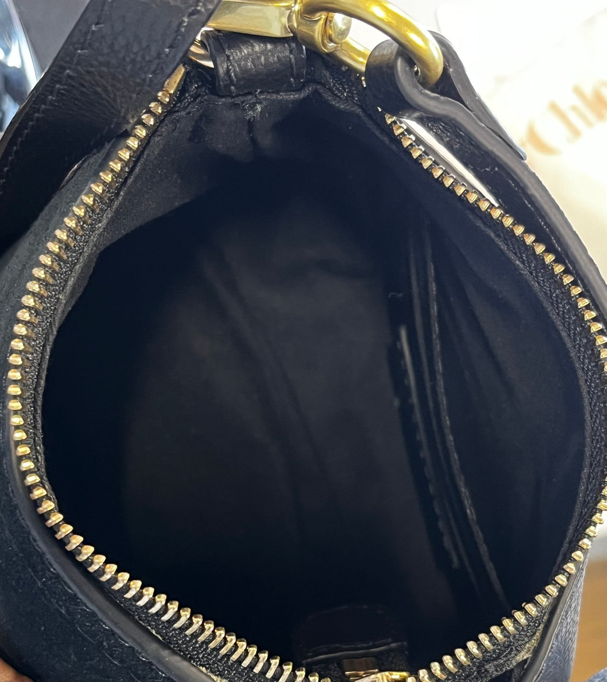 Chloe Faye Day Leather, Black, Leather, Handbag
