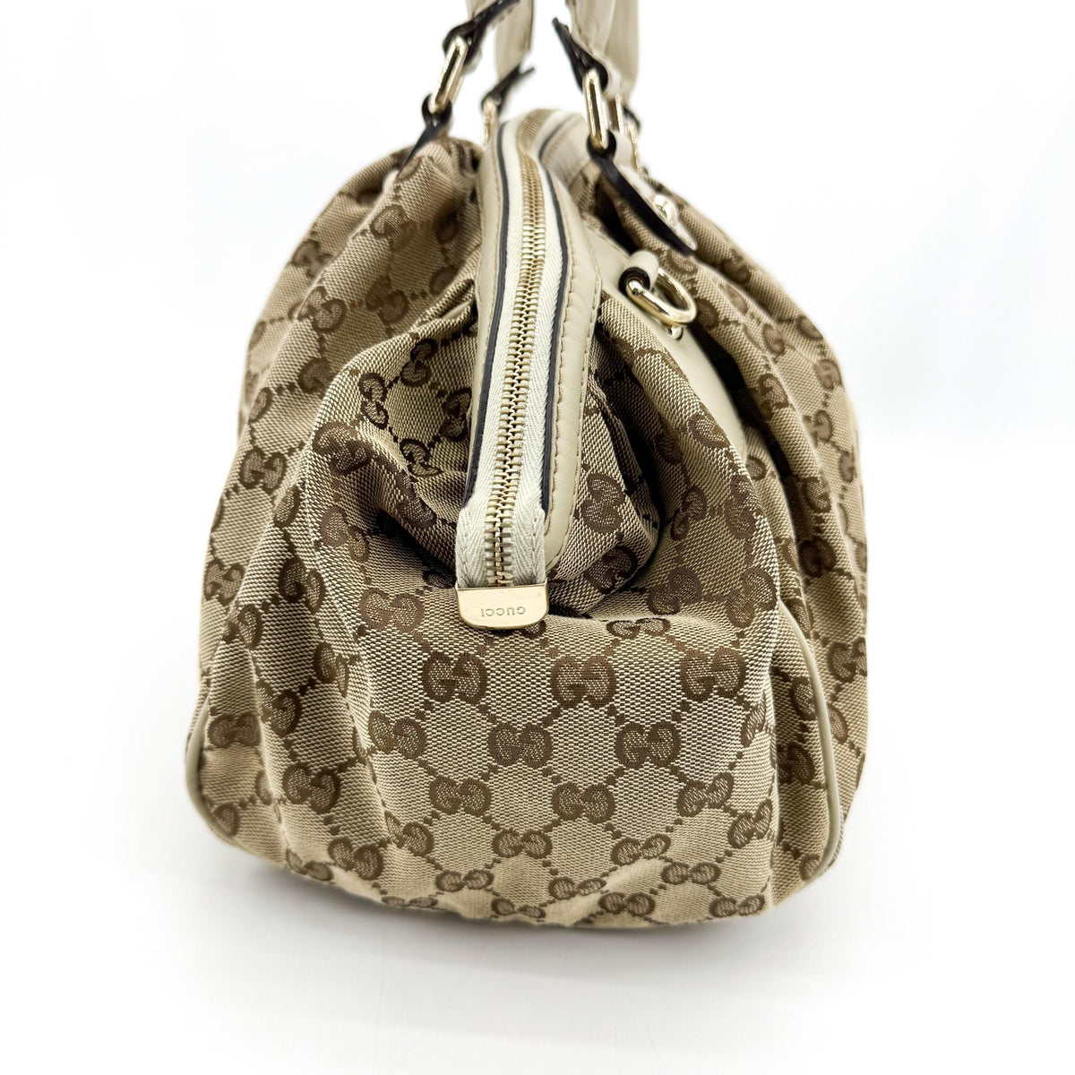 Gucci Sukey Boston GG Canvas, Beige, Canvas, Handbag